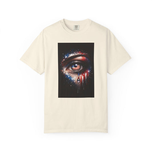 Eye of Stars Graphic T-Shirt — Cosmic Dripping Eye Art Tee