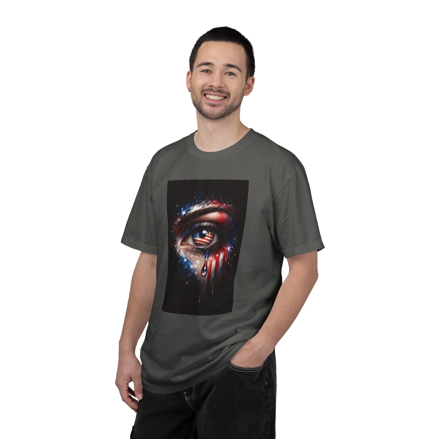 Eye of Stars Graphic T-Shirt — Cosmic Dripping Eye Art Tee