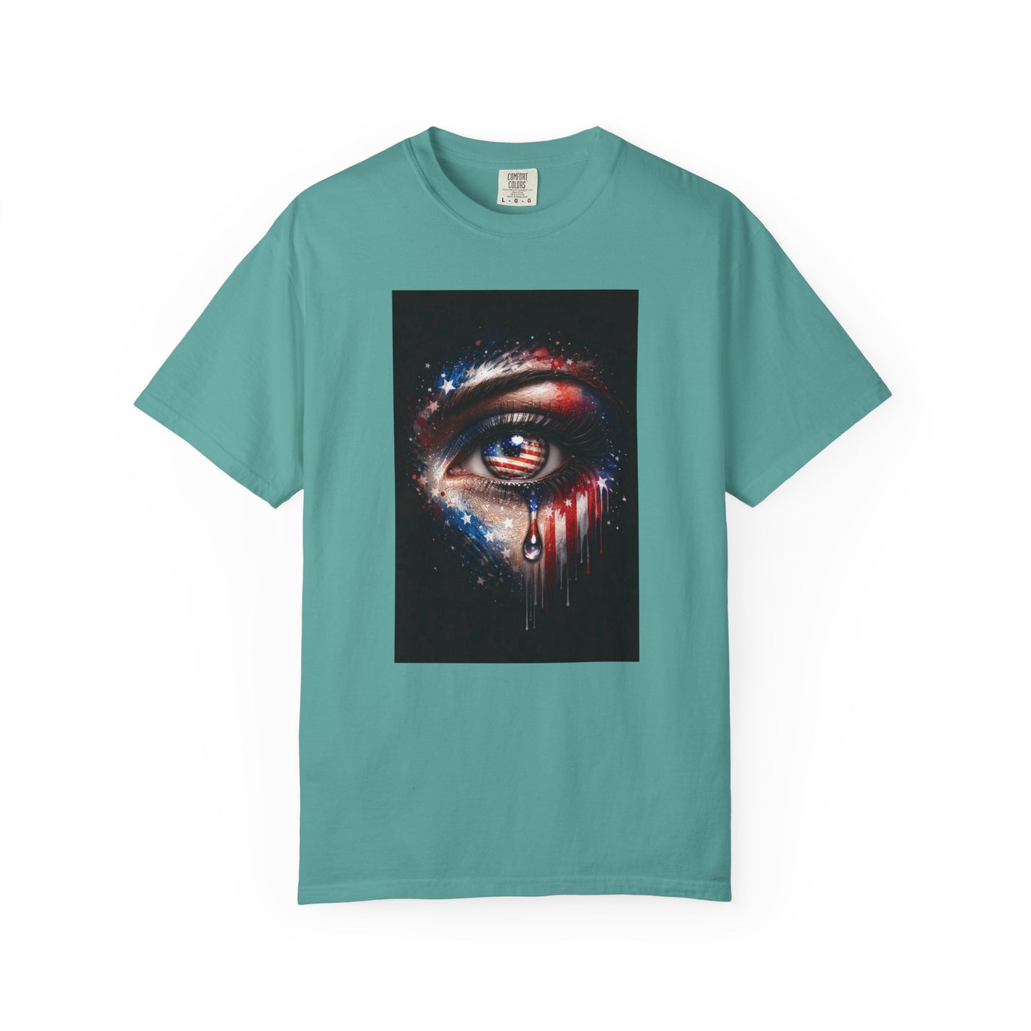 Eye of Stars Graphic T-Shirt — Cosmic Dripping Eye Art Tee