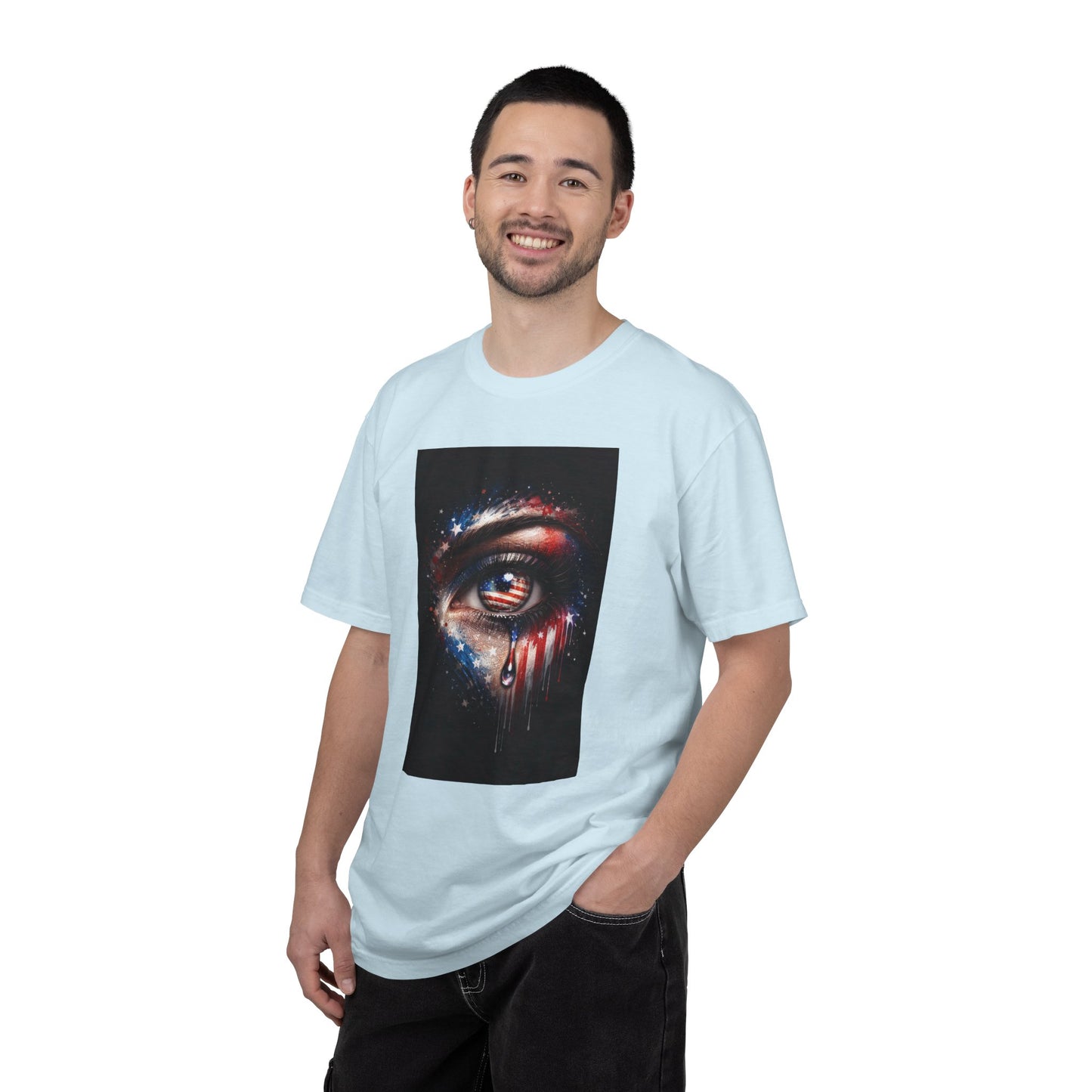 Eye of Stars Graphic T-Shirt — Cosmic Dripping Eye Art Tee