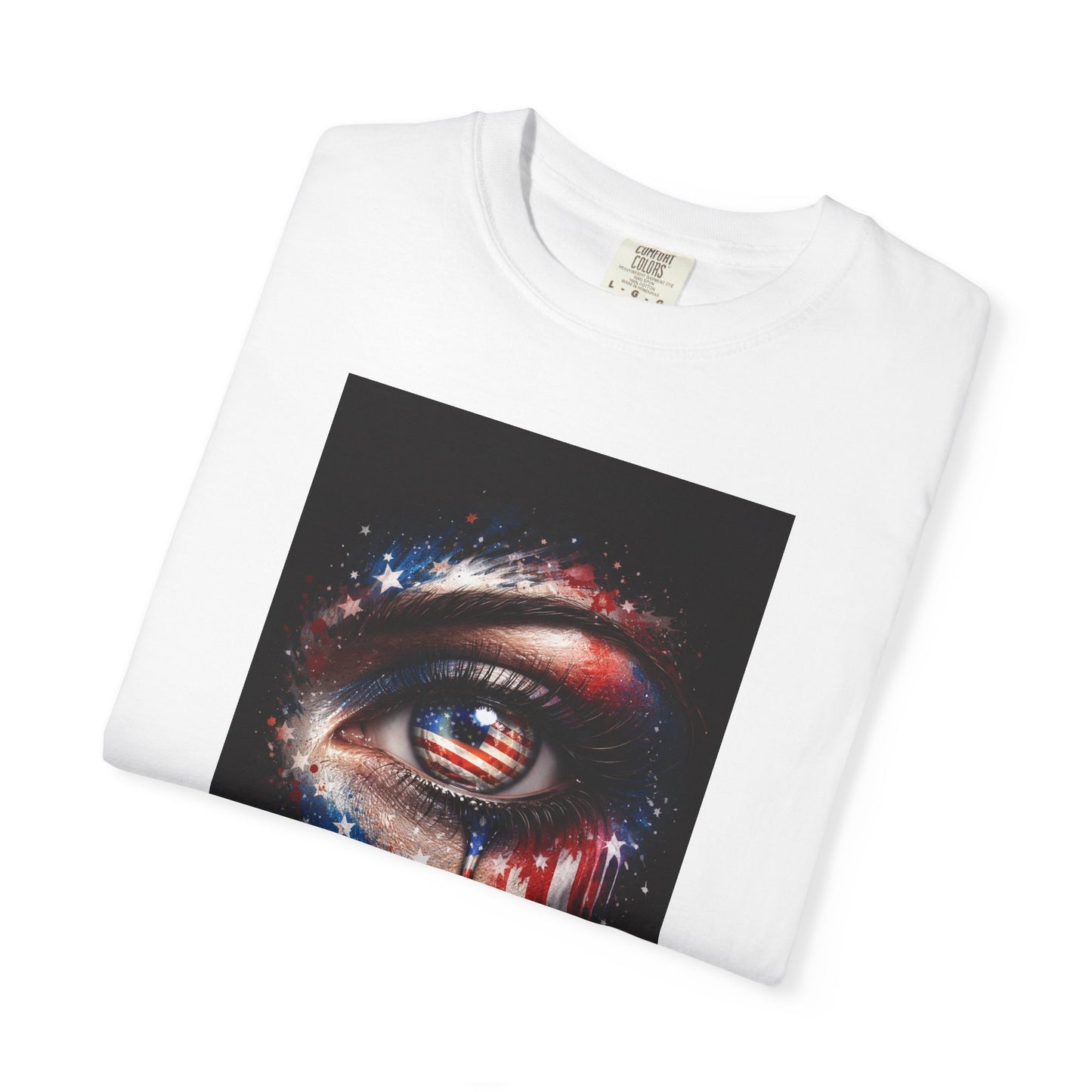 Eye of Stars Graphic T-Shirt — Cosmic Dripping Eye Art Tee