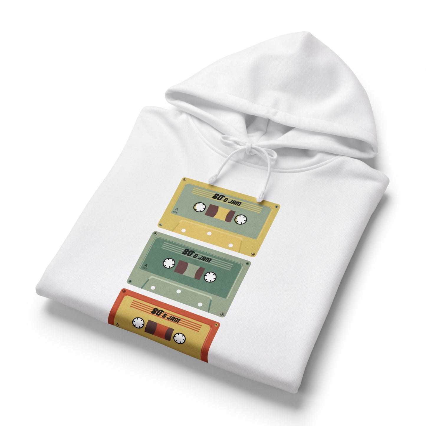 Vintage Cassette Tape Stack Women's Hoodie — Retro Music Graphic Pullover