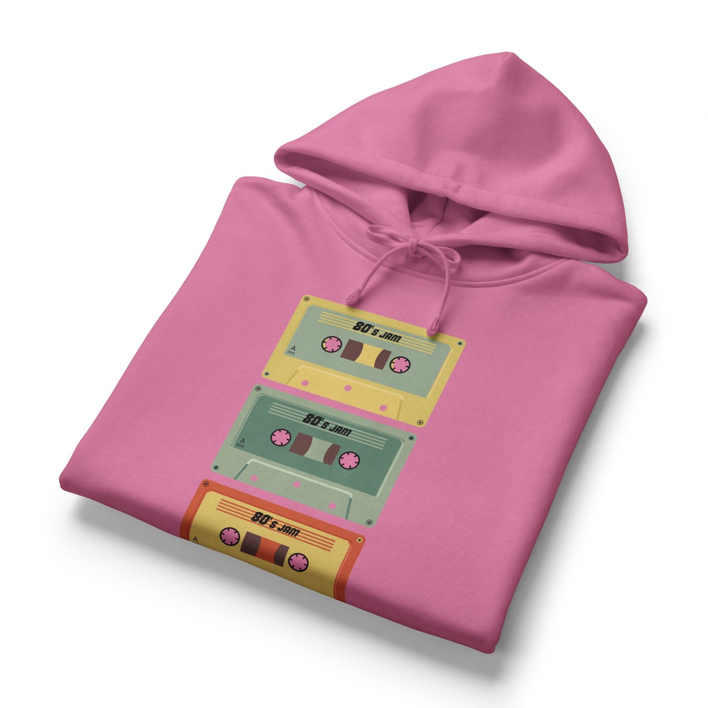 Vintage Cassette Tape Stack Women's Hoodie — Retro Music Graphic Pullover