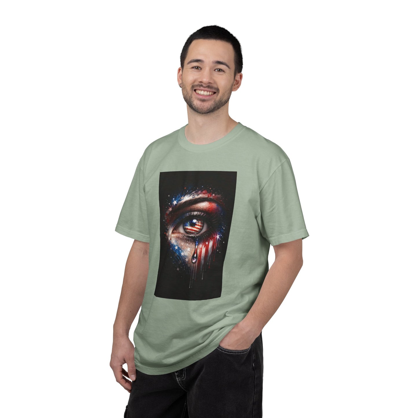 Eye of Stars Graphic T-Shirt — Cosmic Dripping Eye Art Tee