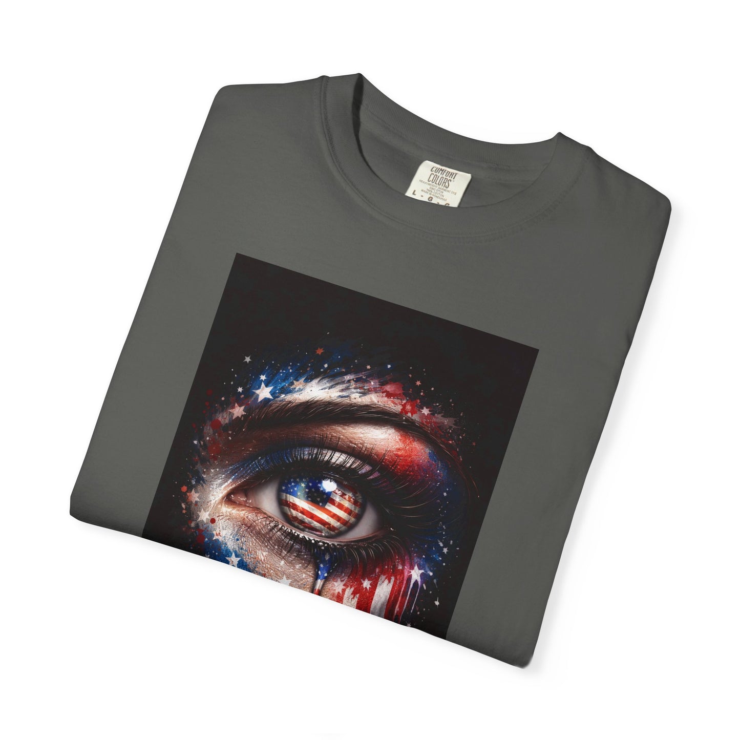 Eye of Stars Graphic T-Shirt — Cosmic Dripping Eye Art Tee