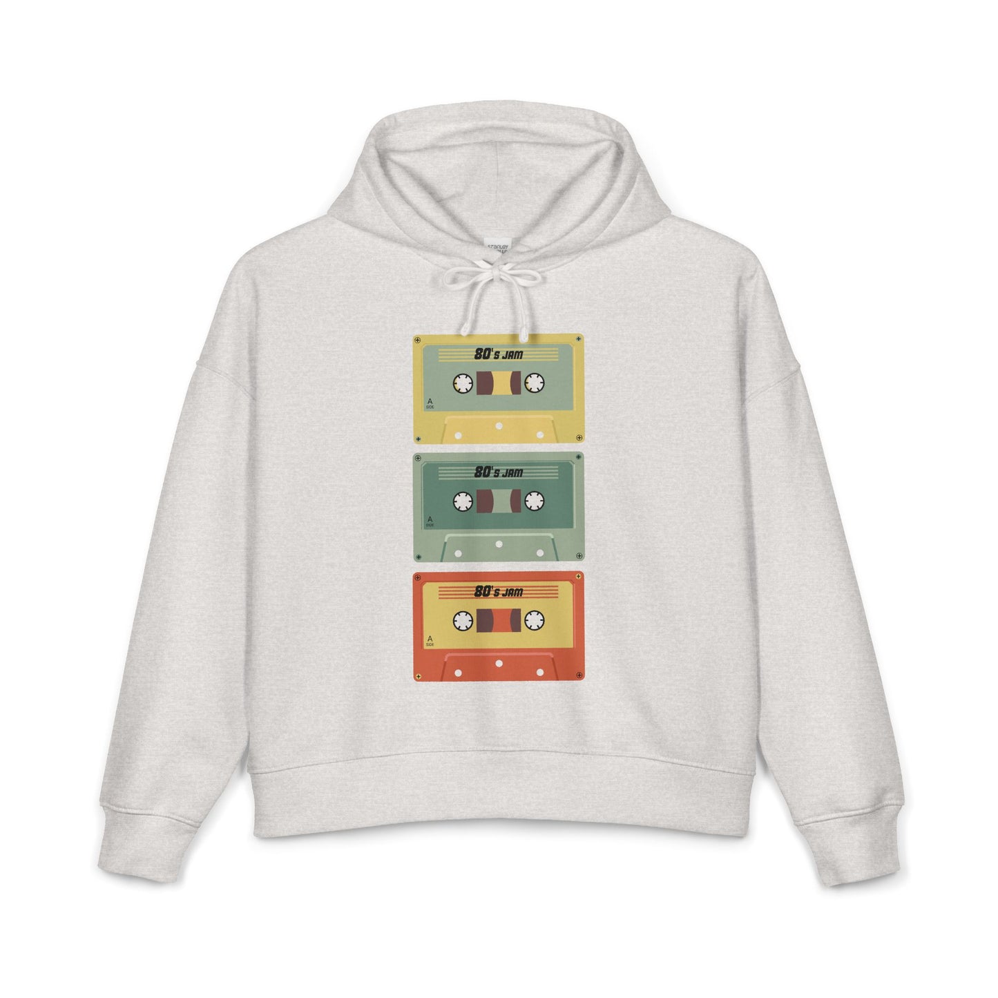 Vintage Cassette Tape Stack Women's Hoodie — Retro Music Graphic Pullover