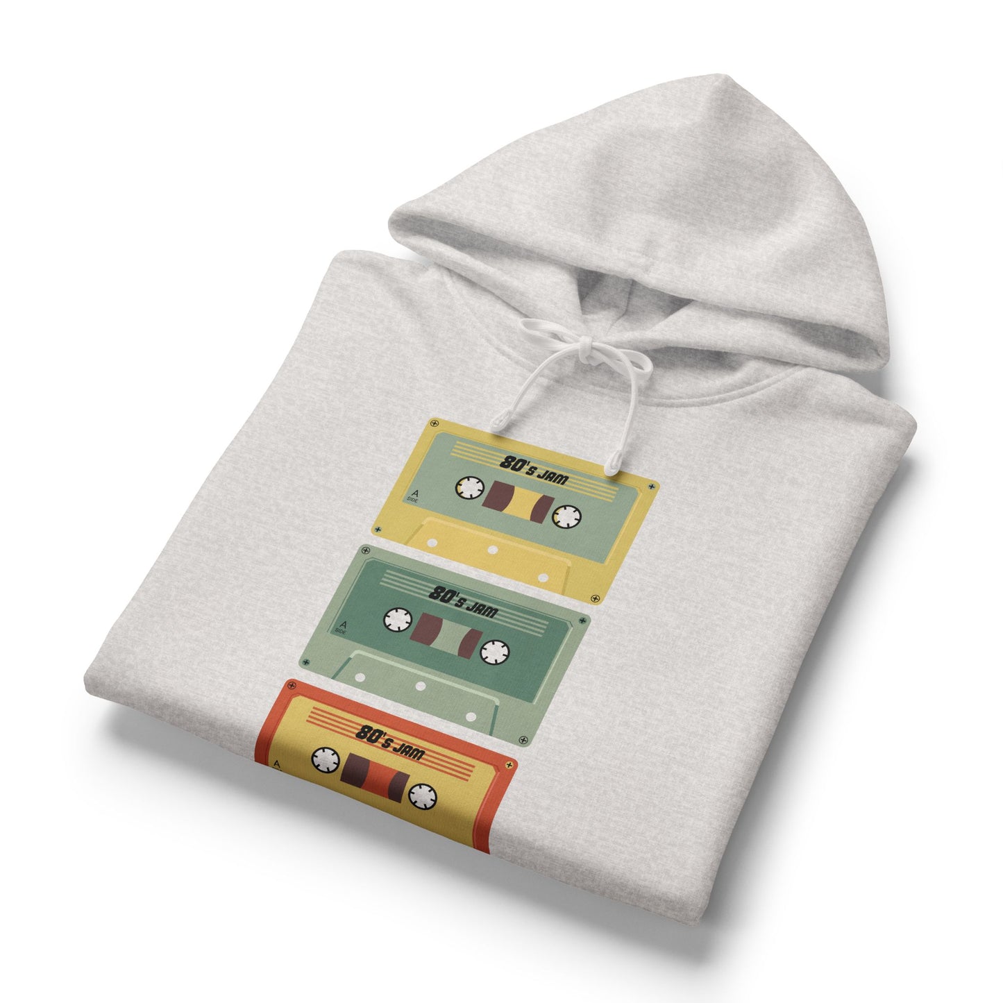 Vintage Cassette Tape Stack Women's Hoodie — Retro Music Graphic Pullover