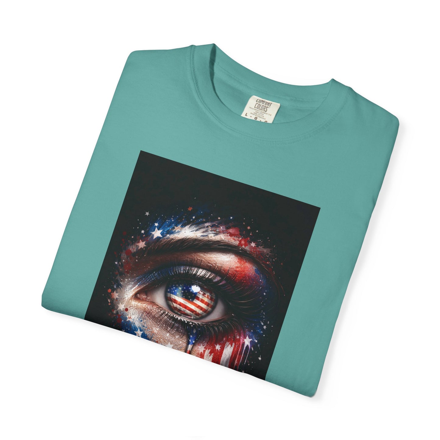 Eye of Stars Graphic T-Shirt — Cosmic Dripping Eye Art Tee