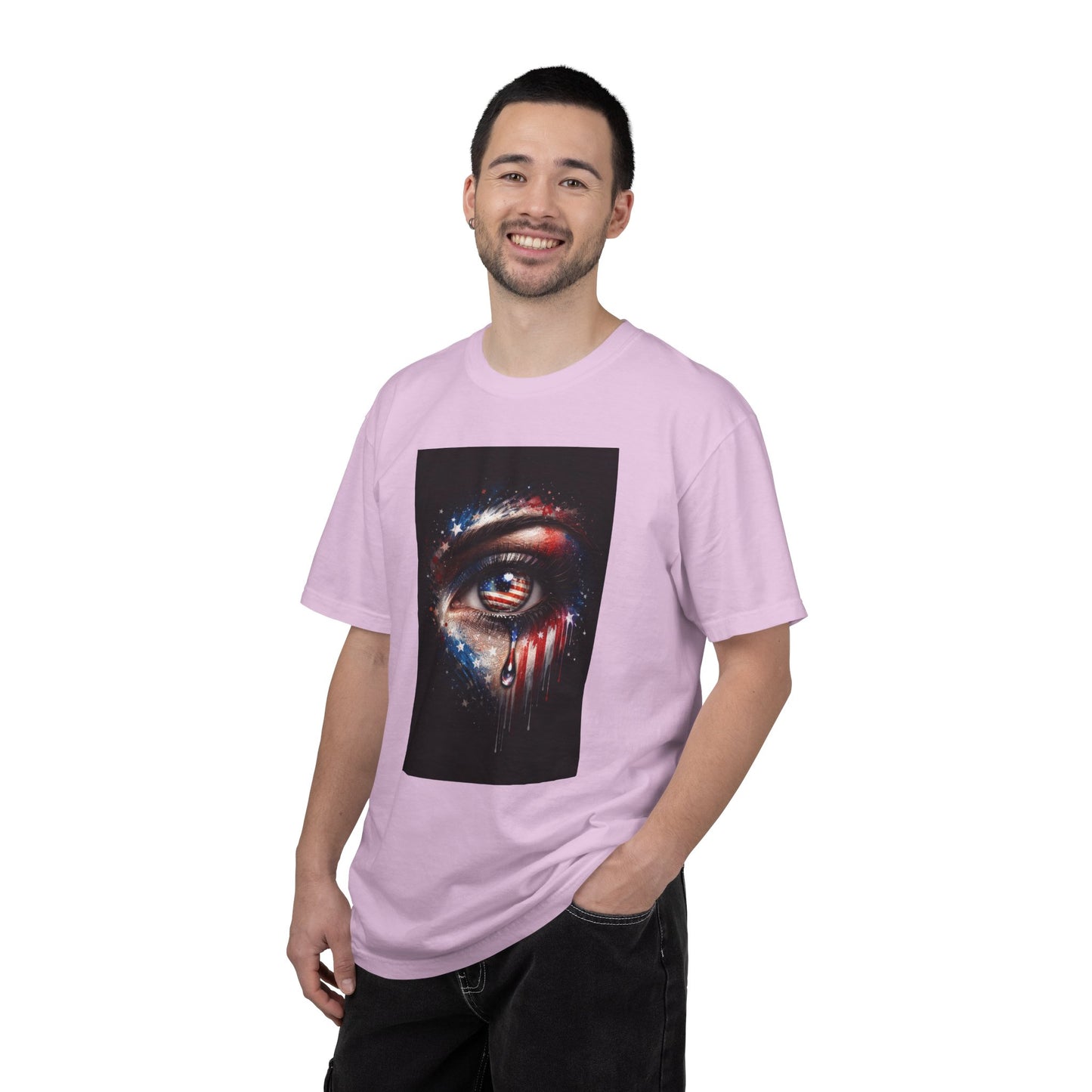 Eye of Stars Graphic T-Shirt — Cosmic Dripping Eye Art Tee