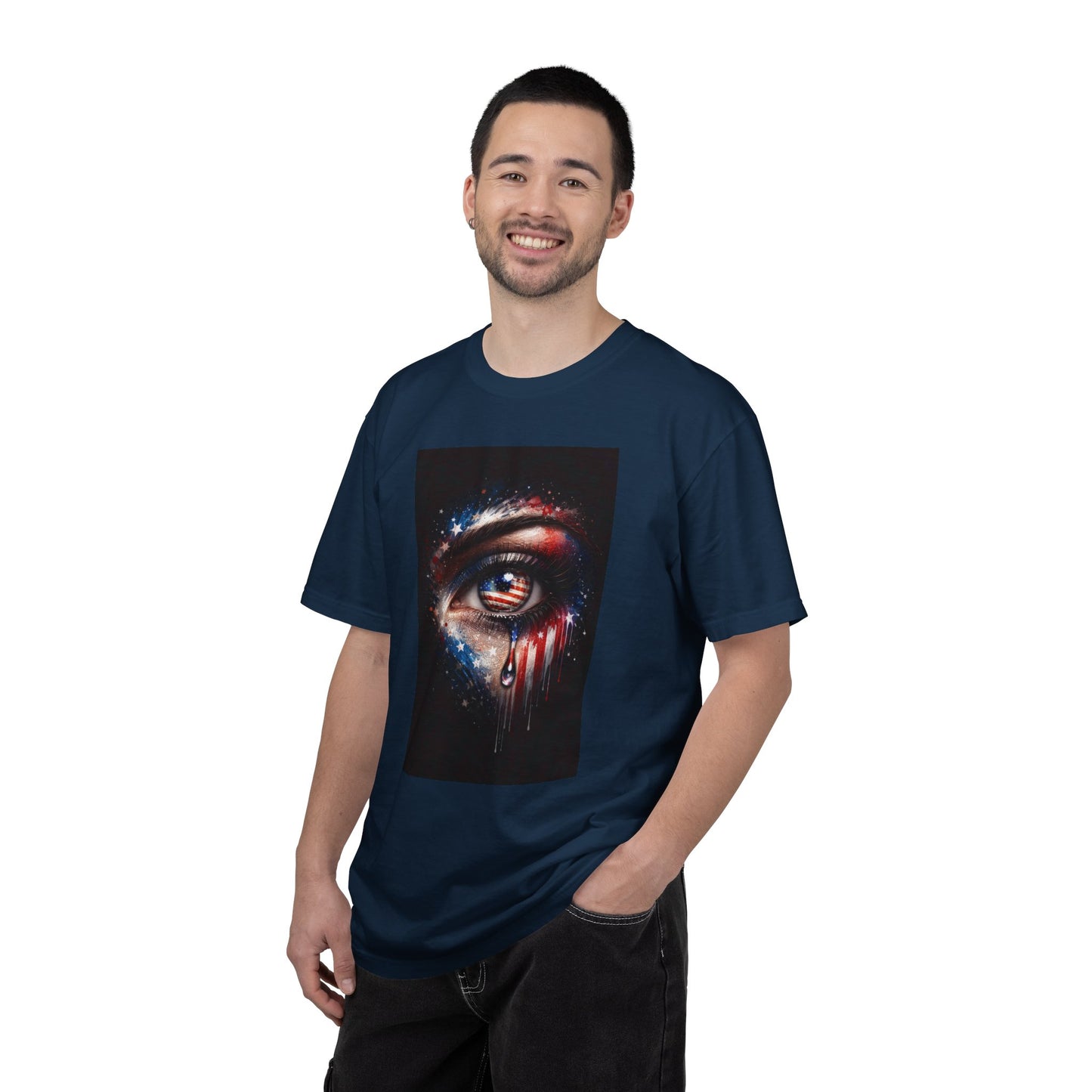 Eye of Stars Graphic T-Shirt — Cosmic Dripping Eye Art Tee