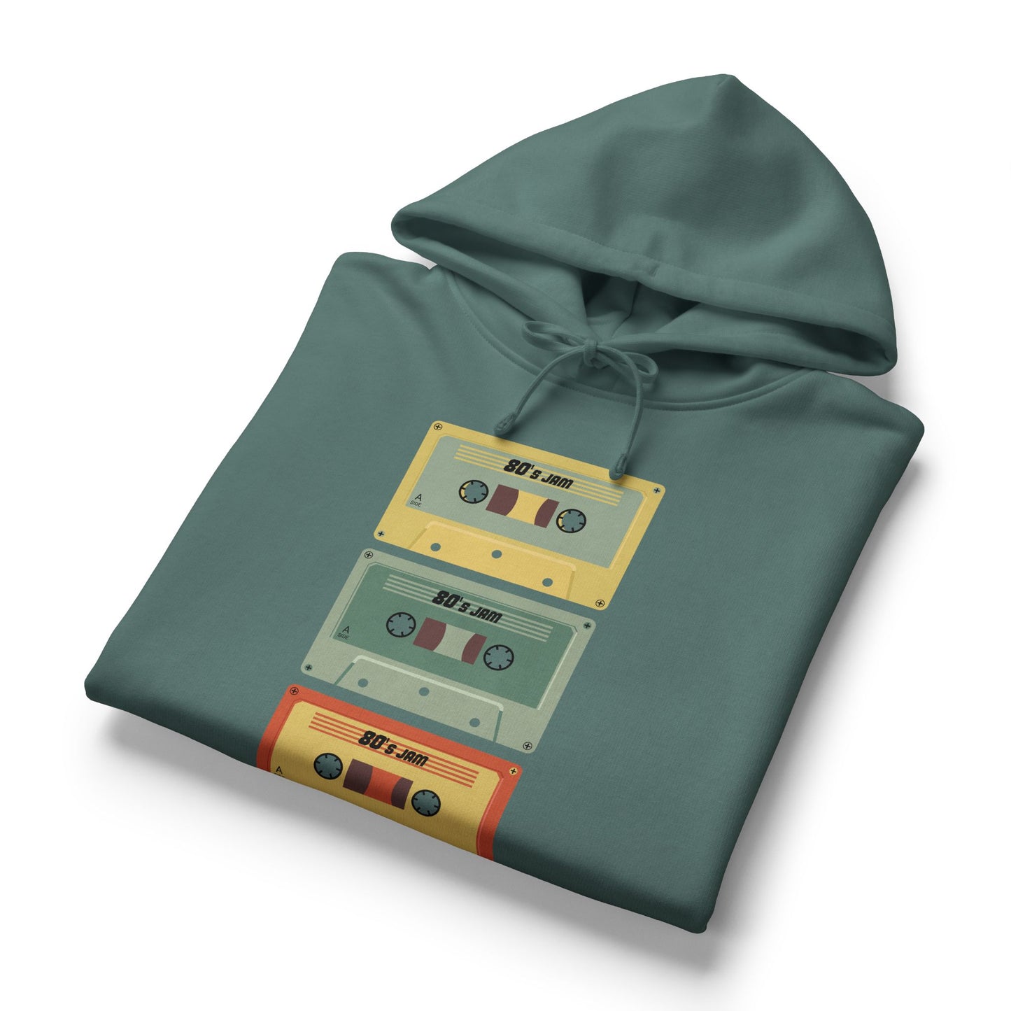 Vintage Cassette Tape Stack Women's Hoodie — Retro Music Graphic Pullover